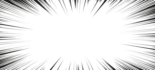 Comic book action lines. Speed lines Manga frame © ApoevArt