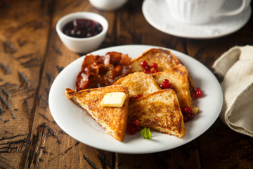 French toast with bacon