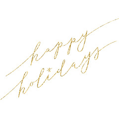 HAPPY HOLIDAYS brush calligraphy banner