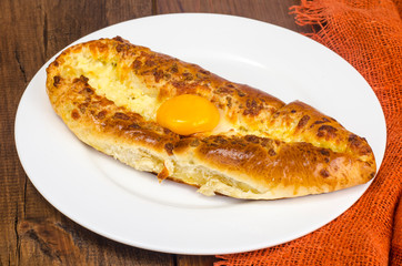 Hot ajarian khachapuri, Georgian cuisine