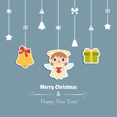 Merry Christmas greeting card