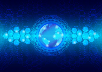 Hi-tech technology concept, abstract background.