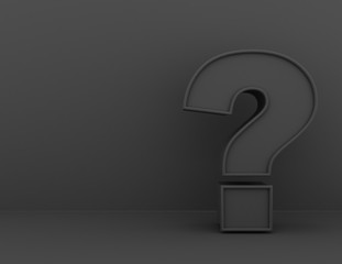 Question Mark concept . 3d rendered illustration