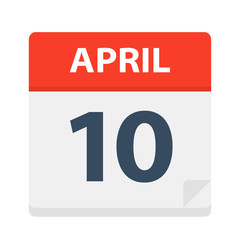 April 10 - Calendar Icon