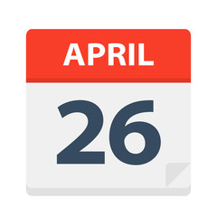 April 26 - Calendar Icon