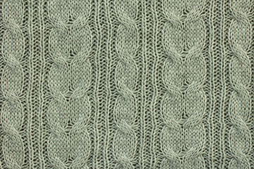 Grey Knitted Wool Background With Visible Details
