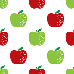 Seamless pattern with apple