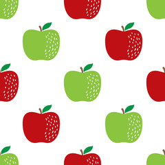 Seamless pattern with apple