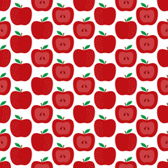 Seamless pattern with apple