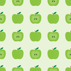 Seamless pattern with apple