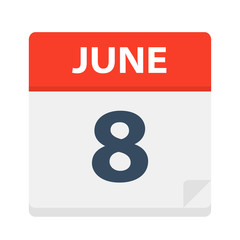 June 8 - Calendar Icon