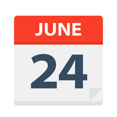 June 24 - Calendar Icon