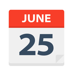 June 25 - Calendar Icon