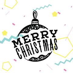 Merry Christmas typography.