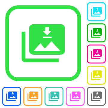 Download multiple images vivid colored flat icons