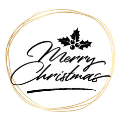 Fototapeta premium Merry Christmas typography.