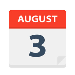 August 3 - Calendar Icon