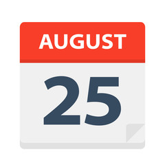 August 25 - Calendar Icon