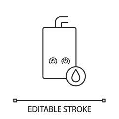 Gas water heater linear icon