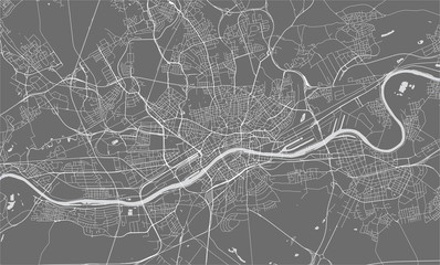 map of the city of Frankfurt am Main, Hesse, Germany