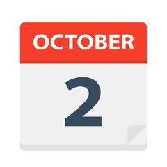 October 2 - Calendar Icon