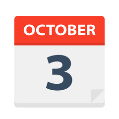 October 3 - Calendar Icon