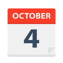 October 4 - Calendar Icon