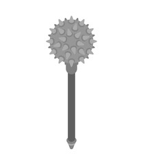 Mace weapon Morgenstern isolated. Old medieval weapon for warriors.