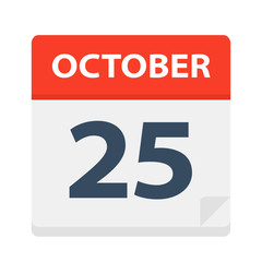 October 25 - Calendar Icon