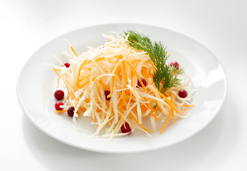 Salad food on white background
