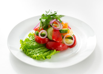 Salad food on white background