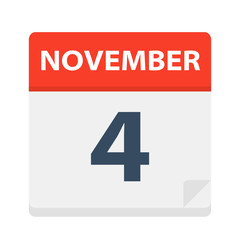 November 4 - Calendar Icon