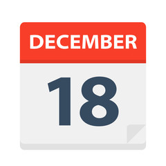 December 18 - Calendar Icon