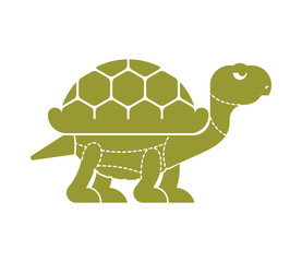 Cut of meat Turtle. Tortoise silhouette scheme lines of different parts meat. How to cut flesh amphibian. Poster Butchers diagram for meat stores. Barbecue and steaks, delicacy dishes.