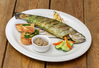 grilled fish on a plate