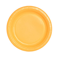 Disposable yellow paper plate