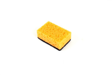 sponge for washing dishes, isolated on white background.
