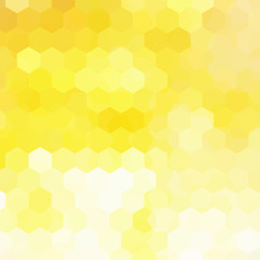 Fototapeta na wymiar Background made of yellow, white hexagons. Square composition with geometric shapes. Eps 10
