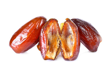 dried date on white background