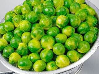 BRUSSEL SPROUTS IN COLANDER