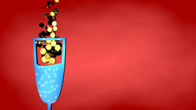 Bicchiere con champagne.