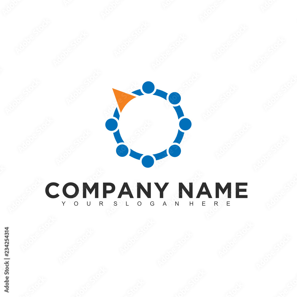 Poster simple minimalistic modern professional logo design of technology vector eps illustrator template