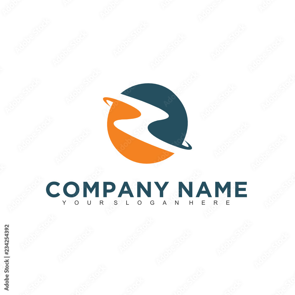 Poster simple minimalistic modern professional logo design of technology vector eps illustrator template