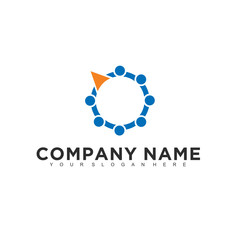 Simple minimalistic modern professional logo design of technology vector EPS illustrator template