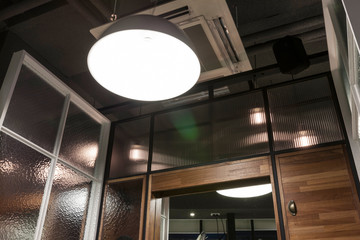 vintage style barber shop interior design idea.