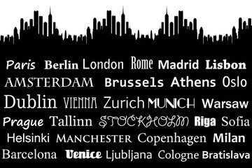 Obraz premium important european cities