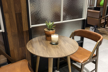 vintage style barber shop interior design idea.