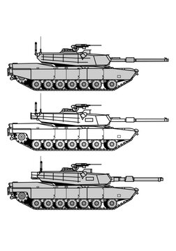US main battle tank. vector illustration
