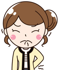 女性会社員OLの腰が痛い体調不良