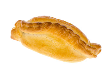 Traditional Lithuanian baking kibinai with lamb and onions